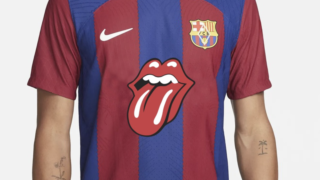 Il Barcellona giocherà il ‘clasico’ contro il Real Madrid con il logo dei Rolling Stones sulla maglia!
