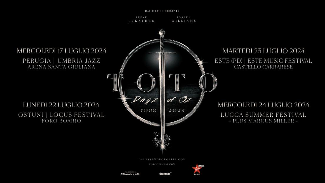 Toto: UFFICIALE in concerto per 4 date in Italia nel 2024. Tutte le info e biglietti