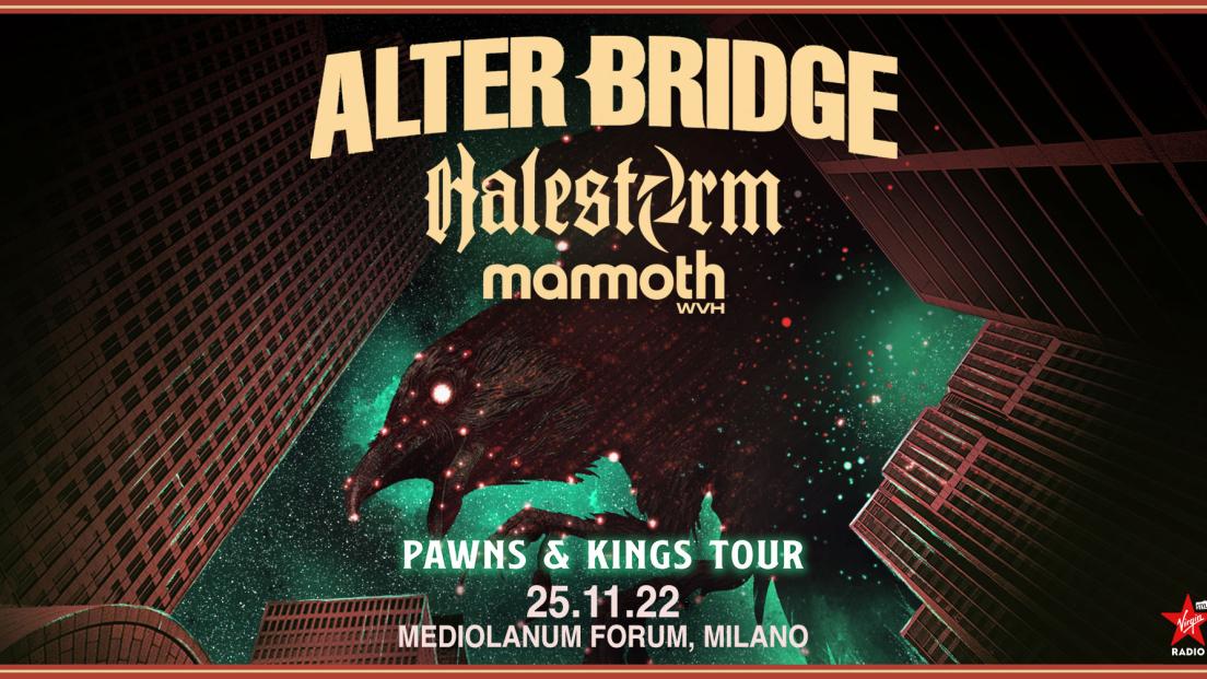 Alter Bridge, ufficiale in concerto in Italia con Halestorm e Mammoth WVH. Tutti i dettagli