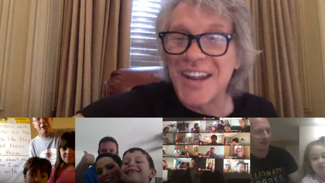 Jon Bon Jovi interviene in una video lezione di classe cantando i pensieri dei bambini in quarantena! Guarda il video
