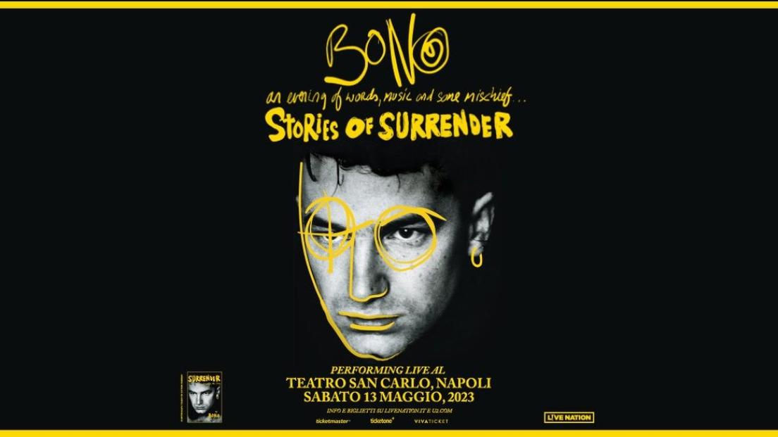 Bono, annunciata l'unica data italiana di "Stories of Surrender" al Teatro San Carlo di Napoli. Tutti i dettagli