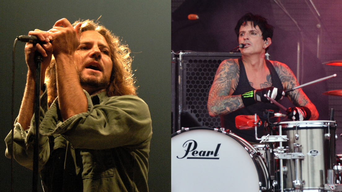 Eddie Vedder ironizza su Tommy Lee prima di un assolo di batteria di Chad Smith: “lui non ha bisogno di elevarsi o ruotare”