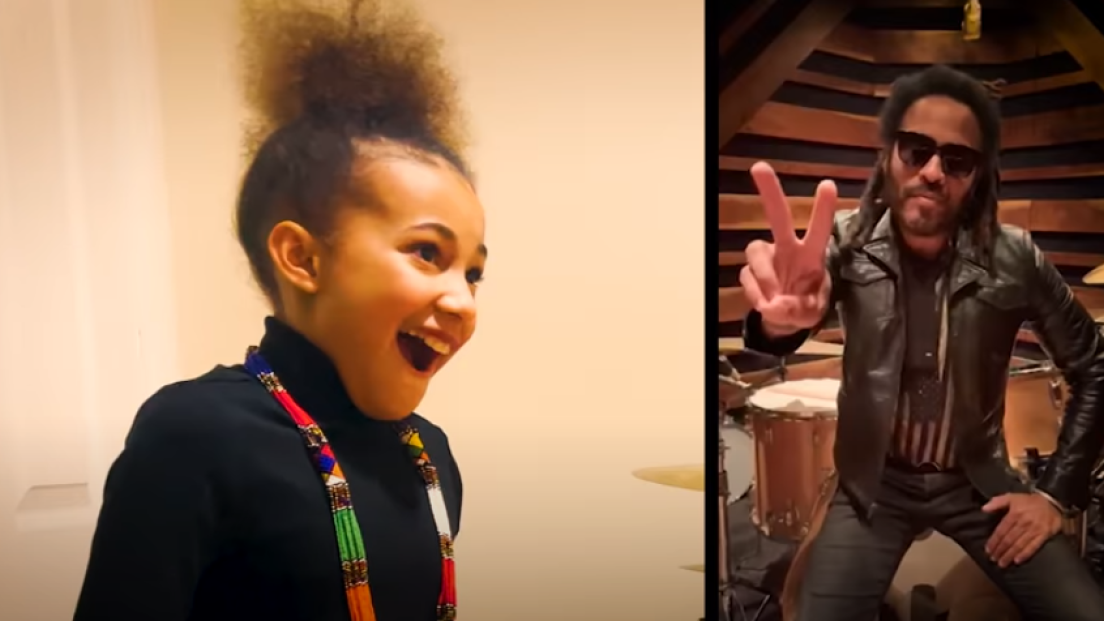 Lenny Kravitz ha regalato una batteria personalizzata alla piccola Nandi Bushell! Guarda il video