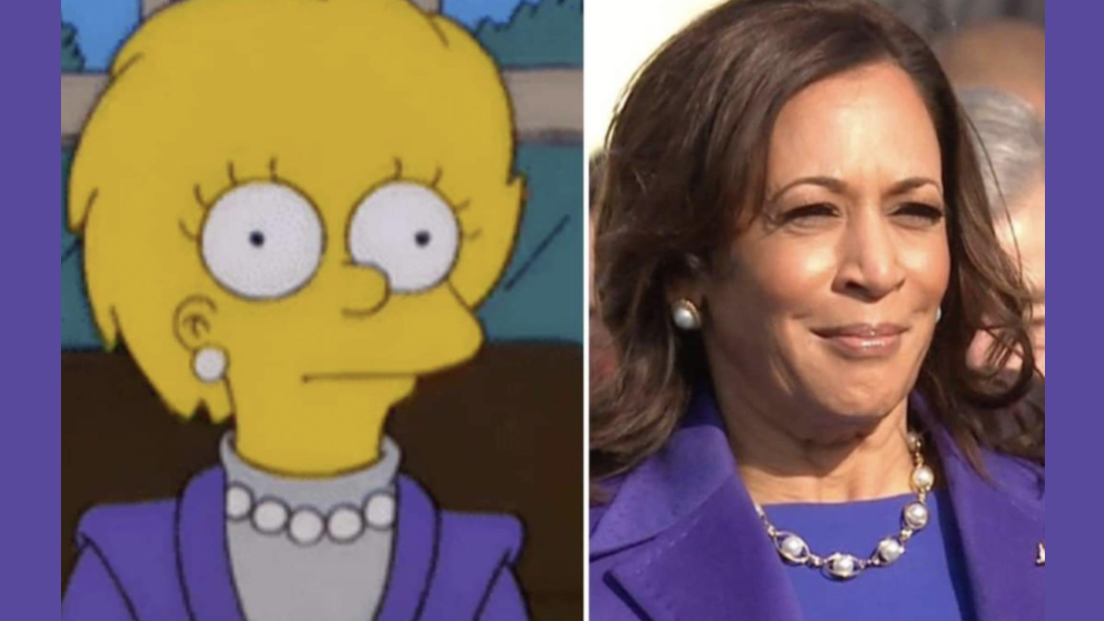 I Simpson colpiscono ancora: la vicepresidente all’Inauguration Day era vestita come Lisa Presidente in una puntata del 2000