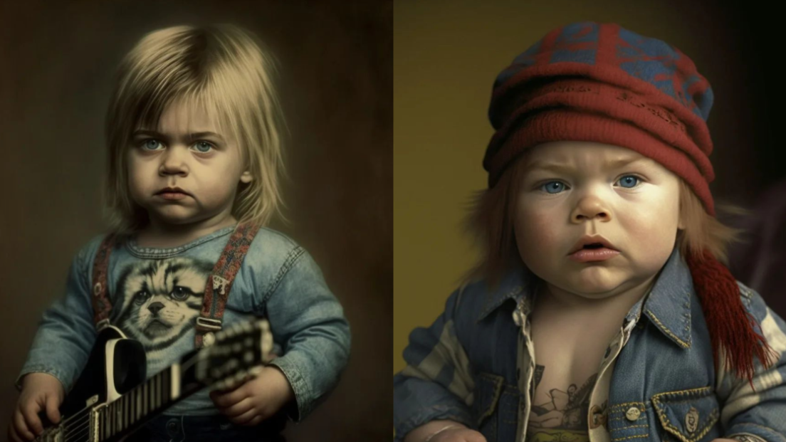 Le rockstar più amate in versione bambino: il progetto The Baby Superstar. Guarda le foto