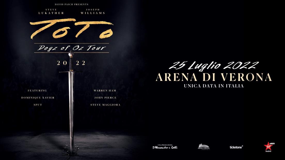 Toto: UFFICIALE in concerto all'Arena di Verona il 25 luglio 2022. Tutte le info e biglietti