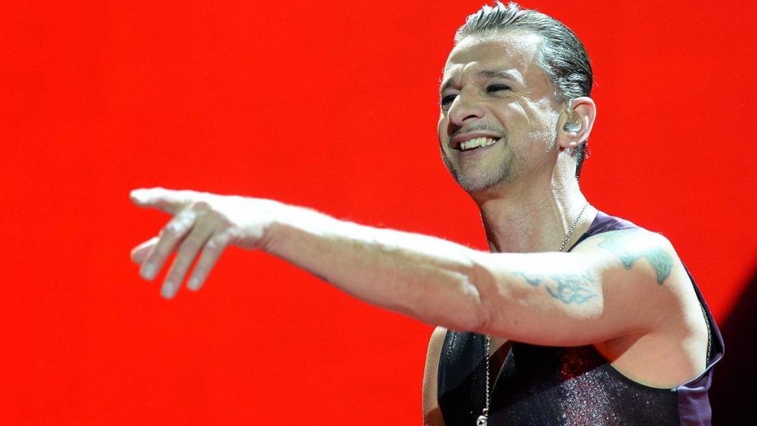 Depeche Mode perform on stage during the concert in Turin
