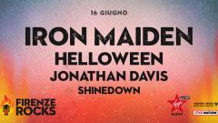 Firenze Rocks 2018: Annunciati Helloween, Jonathan Davis e Shinedown in apertura agli Iron Maiden il 16 giugno! Tutte le info