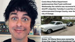Green Day, Billie Joe ha ritrovato la sua macchina: "Grazie a tutti per aver cercato la mia Chevy"