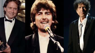 La storia della folle notte a Los Angeles di Michael Douglas con George Harrison, Bob Dylan e un cane gigante goloso di caviale!